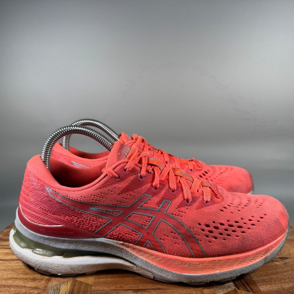 ASICS Gel Kayano 28 Women's Running Shoes Coral Blue Size 8 US